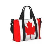 Canadian flag Print Travel Duffle Bag,Handheld Shoulder Weekender Overnight Bag for Yoga,Gym,Travel
