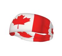 Canadian Flag Print Workout Headbands, Sports Outdoors Sweatbands for Men Women, for Running Cycling Yoga