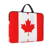 Canadian flag Printed 14in Laptop Case Sleeve Bag – Portable Handle & Zipper – Ideal for Travel, Business & Office Use