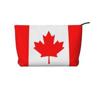 Canadian flag Printed Corduroy Cosmetic Bag - Women's Portable Zipper Toiletry Storage Bag