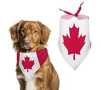 Canadian Flag Printed Dog Bandana Scarf Triangular Bibs Kerchief Accessories for Small to Large Dog Puppy Cat