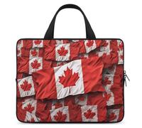 Canadian Flag Printed Laptop Case 15 Inch Laptop Bag Laptop Sleeve Water Resistant Computer Case Laptop Carrying Case Protective Laptop Handbag Bag Bussiness Carrying Handbag
