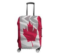 Canadian Flag Printed Luggage Cover Washable Suitcase Protector Fits 19-32 Inch Funny Travel Accessories