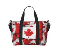 Canadian Flag Printed Travel Bag Duffle Bag for Men Women, Large Water Resistant Gym Bag Weekend Holdall Bag with Shoulder Strap