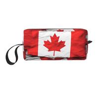 Canadian Flag Printed Travel Makeup Bag Portable Cosmetic Bag Makeup Case Toiletry Handbag Organiser for Women