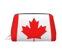 Canadian Flag Printed Zippered Toiletry Bag, Wide Open Storage Case for Personal Care Items and Cosmetics
