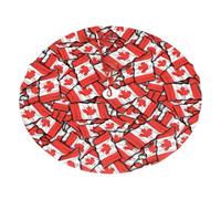 Canadian Flag Printing Christmas Tree Skirt With 3 Red Rope Ties Xmas Trees Mat Soft Farmhouse Holiday Decoration
