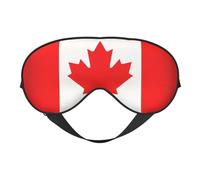 Canadian Flag Printing Rest Sleep Eye Mask, Soft Eye Mask for Home Camping, Blocks Light, Comfortable for Most Users