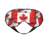 Canadian Flag Printing Sleep Mask for Women Men Double-Sided Print Soft Silk Eye Masks Eye Sleep Shade Cover