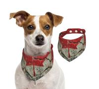 Canadian Flag Reversible Cotton Dog Bandanas - Adjustable Small Large Dog Drool Bib For Birthday Wedding - Double Side Print