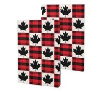 Canadian Flag Scottish Tartan Plaid Checkered Cute Tablet Case Unisex Slim Hard Protective Cover Compatible with iPad 9th/ 8th/ 7th