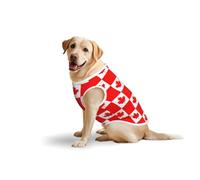 Canadian Flag Soft Cotton T-Shirt Vest For Large Dogs, Print Pet Clothes Breathable Pet Pullover Tee Sleeveless Sweatshirt (3xl-5xl)