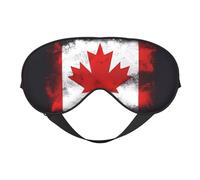 Canadian Flag Soft Eye Mask Covers Blackout Sleeping Eye Mask with Elastic Strap/Headband for Men Women, Travel, Nap
