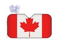 Canadian Flag Sun Shade - Folding Car Front Window Sunshade for Cars SUV Trucks,Max UV Blocking and Keep The Vehicle Cool