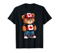 Canadian Flag Teddy Bear Canada Hip Hop T-Shirt