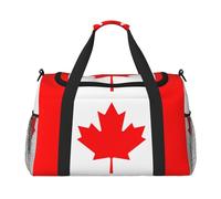 Canadian Flag Travel Bag, Weekender Bags For Women Men For Outdoor Adventures, Ideal For Camping And Hiking, Black, One Size