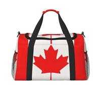 Canadian Flag Travel Bag, Weekender Bags For Women Men For Outdoor Adventures, Ideal For Camping And Hiking, Black, One Size