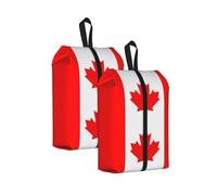 Canadian Flag Water Resistant Travel Shoe Bag with Handle for Suitcase Sneakers Boots Gym 2PCS
