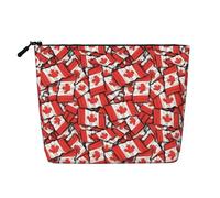 Canadian Flag Waterproof Large Capacity with Zipper Travel Business Trip Home Multifunctional Makeup Bag Storage Bag Coin Purse