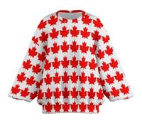 Canadian Flag Womens Oversized Sweatshirts Hoodies Crewneck Sweaters Casual Loose Tops Comfy Canadian Flag