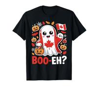 Canadian Ghost Flag Boo Eh Funny Halloween Costume for Kids T-Shirt