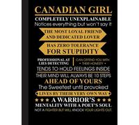 Canadian Girl Notebook: Lined Composition Notebook For Writing, Notebook Gift For Canada People
