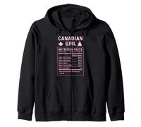 Canadian Girl Proud Women with Canadian Roots Zip Hoodie