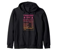 Canadian Girl Proud Women with Canadian Roots Zip Hoodie