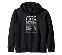 Canadian Girl Proud Women with Canadian Roots Zip Hoodie