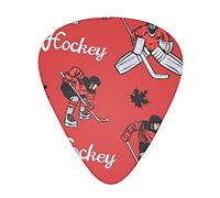 Canadian Hockey Players And Maple Leaves Thin Medium And Heavy Gauge Guitar Picks For Bass Electric Acoustic Guitars (12 Count)