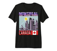 Canadian Landmark Symbol Souvenirs Montreal Skyline Canada Premium T-Shirt