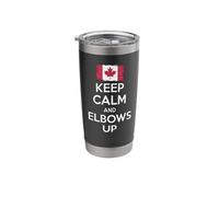 Canadian Maple Leaf Flag Vintage Keep Calm and Elbows Up Stainless Steel Insulated Tumbler