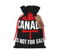 Canadian Maple Leaf Gift Bag with Handles and tag, Holiday Decoration, for Christmas, Birthday, Wedding - (S)
