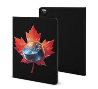 Canadian Maple Leaf Hockey Funny Tablet Case Compatible with IPAD Pro 2021 （11in） Personality Protective Cover with Pen Slot