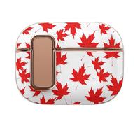 Canadian Maple Leaf Pattern Headphone Case Compatible with Airpod Pro 2 Protective Cover Cute Hard Case