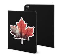 Canadian Maple Leaf Printed Tablet Case with Pencil Holder Unisex Slim TPU Protective Cover Compatible with iPad 2020/Pro 2020/Pro 2021/Air4/Air5