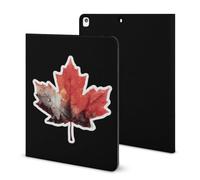 Canadian Maple Leaf Printed Tablet Case with Pencil Holder Unisex Slim TPU Protective Cover Compatible with iPad 2020/Pro 2020/Pro 2021/Air4/Air5