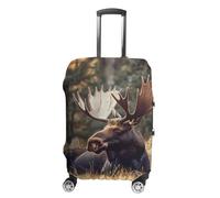 Canadian Moose in Forests Personalized Luggage Case Cover Protective Suitcase Covers Washable Bag Protector for Travel L