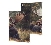 Canadian Moose in Forests Slim Tablet Cases Compatible with iPad Series Without Pencil Holder Protective Cover Compatible with ipad Pro/2016 ipad Pro (9.7in)