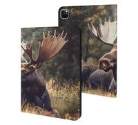 Canadian Moose in Forests Slim Tablet Cases Compatible with iPad Series Without Pencil Holder Protective Cover Compatible with IPAD Pro 20/21/22(11in)