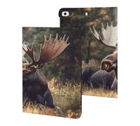 Canadian Moose in Forests Slim Tablet Cases Compatible with iPad Series Without Pencil Holder Protective Cover Compatible with ipad Mini 1/2/3/4/5 (7.9in)