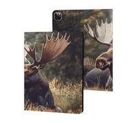 Canadian Moose in Forests Slim Tablet Cases Compatible with iPad Series Without Pencil Holder Protective Cover Compatible with iPad Pro 2020/2021/2022 (12.9in)