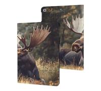 Canadian Moose in Forests Slim Tablet Cases Compatible with iPad Series Without Pencil Holder Protective Cover Compatible with ipad 2017/2018/Air1/Air2 (9.7in)