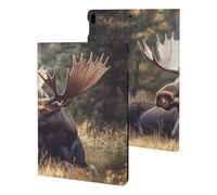 Canadian Moose in Forests Slim Tablet Cases Compatible with iPad Series Without Pencil Holder Protective Cover Compatible with ipad Pro/ipad Air3(10.5in)