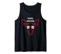 Canadian Papa Moose Canada Day Flag Maple Leaf Sunglasses Tank Top