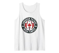 Canadian Patriot Irish Temper Funny Canada Ireland Shamrock Tank Top