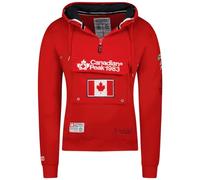 Canadian Peak Galapagos Men - Sweat Homme Capuche Poche Kangourou - Vêtement Sweatshirt Hoody Chaud Manches Longues - Pull Hommes Printemps Ete Automne Hiver (Rouge XXL)