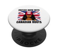 Canadian Roots British Born Girl Pride Canada Heritage PopSockets Adhesive PopGrip