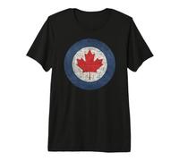 Canadian Roundel Emblem in Grungy Style Premium T-Shirt