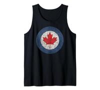 Canadian Roundel Emblem in Grungy Style Tank Top